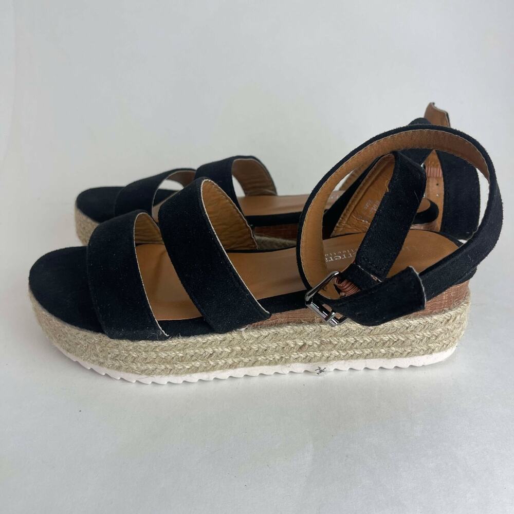 Henry Ferrera Collection Elda Womens Wedge Sandal Black Size 7 - Picture 6 of 14